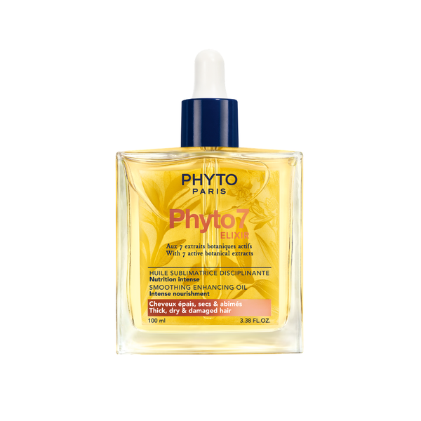 PHYTO 7 Elixir Smoothing Enhancing Oil 100ml bottle, front view on a white background
