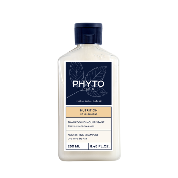 PHYTO NOURISHMENT Shampoo 250ml for dry, very dry hair, front view on a white background