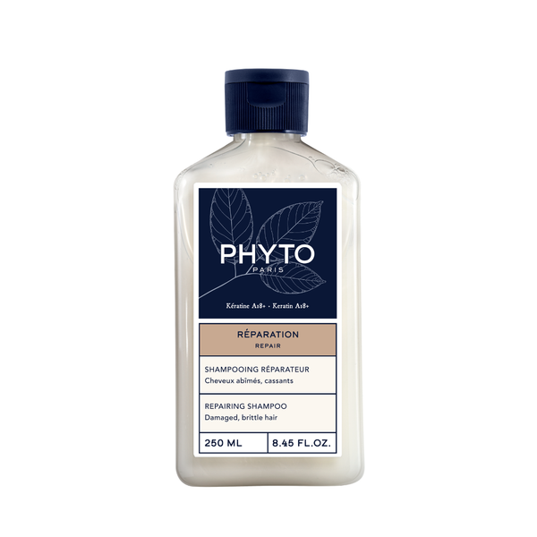 PHYTO REPAIR Shampoo 250ml for damaged, brittle hair, shown in a front view on a white background