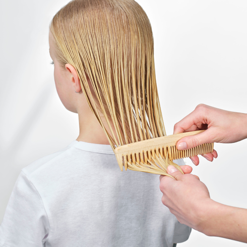 How do I tame thick, dry frizz without heavy residue?