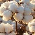 Adopt Fleur De Coton close-up of soft cotton bolls on a plant, highlighting their fluffy texture