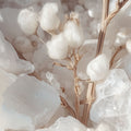 Adopt Fleur De Gingembre product image showing delicate cotton blossoms and white crystals, highlighting a soft texture