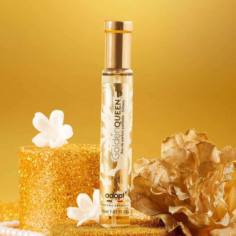 Adopt Golden Queen Eau de Parfum pailletée - Glittery, 30ml bottle,