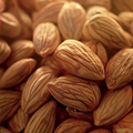 Adopt Love Mood close-up showing the texture of numerous almonds, highlighting their natural lines and warm tones