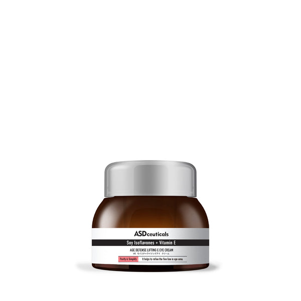 ASDceuticals Age Defense Lifting E Eye Cream with Soy Isoflavones + Vitamin E on a white background