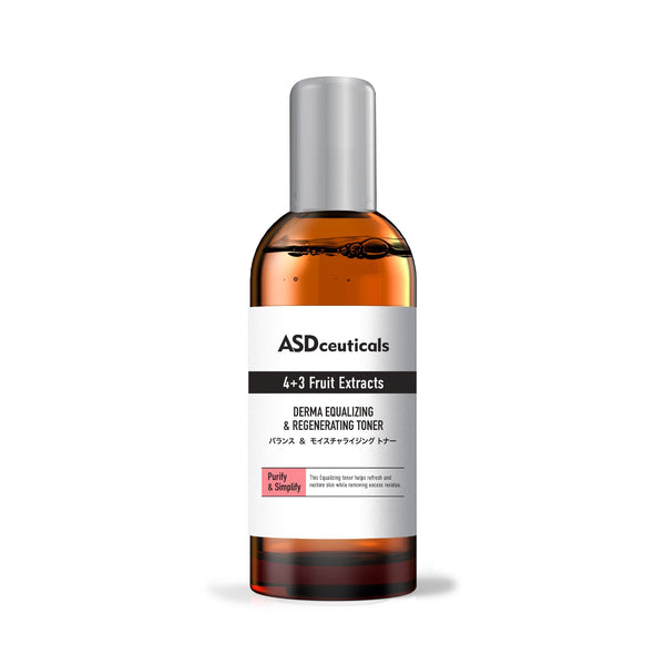 ASDceuticals Derma Equalizing & Regenerating Toner front view on a white background, showing the product label and liquid