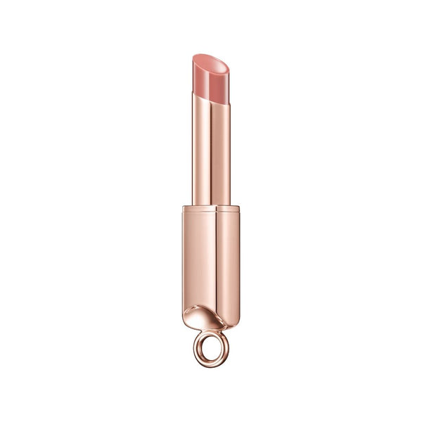 athé Authentic Lip Glowy Balm 10 Newdy in a rose gold tube with a light pink balm on a white background