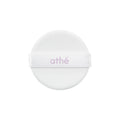 athé Lighting Tone Up Sun Cushion SPFf50+PA++++ Misty Purple puff with brand logo on white background