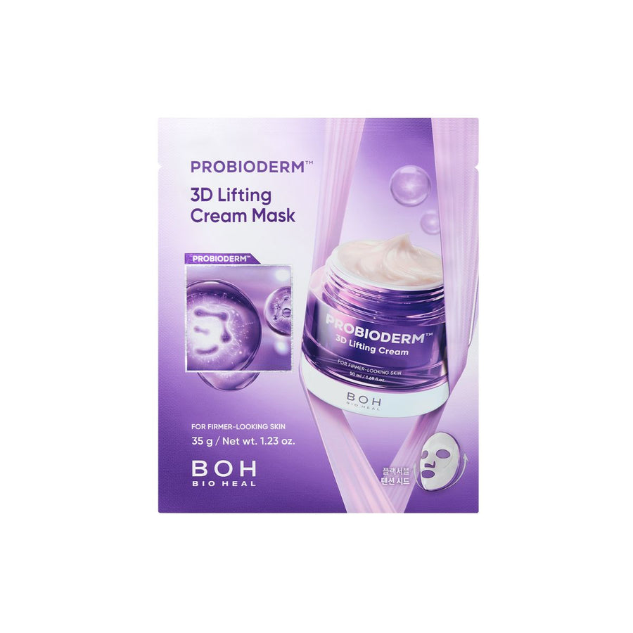 Bioheal BOH PROBIODERM 3D Lifting Cream Mask packaging, showing the product name and key ingredients