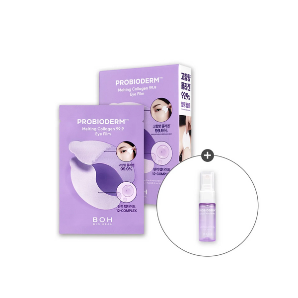 Bioheal BOH PROBIODERM Melting Collagen 99.9 Eye Film Set with Collagen Water 91 Mist 15ml on a white background
