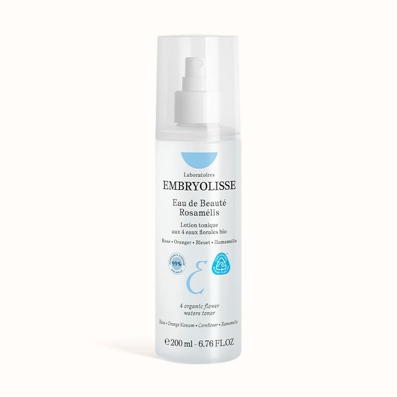 Embryolisse 4 Flower Tonic Lotion in a white spray bottle, front view on a white background