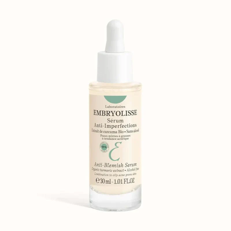 Embryolisse Anti Blemish Serum 30ml front view on a white background, highlighting the product packaging