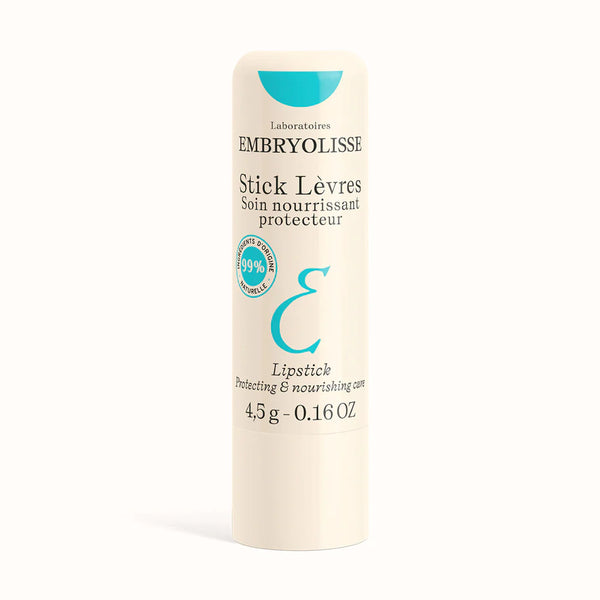 Embryolisse Lipstick Protecting & Nourishing Care, a nourishing and protective lip balm stick on a white background
