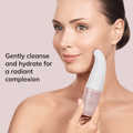 GESKE Aqua Stream Face Cleanser 8 in 1 used by a woman for gentle cleansing and hydration for a radiant complexion