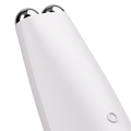 GESKE MicroCurrent Face-Lift Pen 6 in 1, a close-up of the device with its two metallic spheres and power button on a white