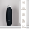 GESKE MicroDermabrasion Blackhead Remover 7 in 1 in black, front view on a white background, highlighting key features