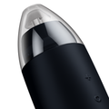 GESKE MicroDermabrasion Blackhead Remover 7 in 1 (Black) showing the transparent tip and control buttons on a white