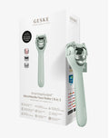 GESKE MicroNeedle Face Roller 9 in 1 with included attachments and SmartAppGuided features on white background