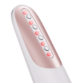 GESKE Skin Firming Wand 7 in 1 with rose gold accents and illuminated red lights on a white background