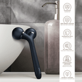 GESKE Sonic Facial & Body Roller in black, showcasing its features like 15-year guarantee and waterproof design