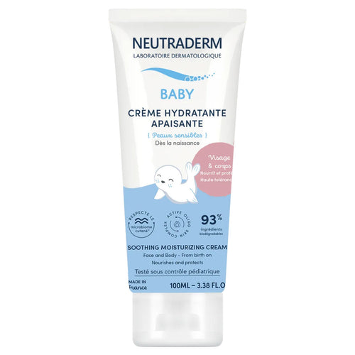 Soothing moisturizing cream on dry, atopic-prone patches