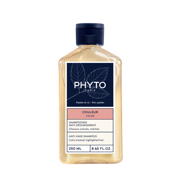 PHYTO COLOR Anti-Fade Shampoo 250ml bottle with a dark blue cap and label, shown on a white background