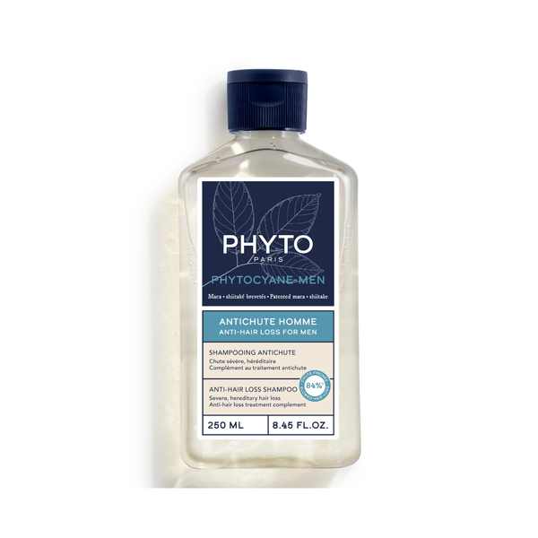 PHYTO PHYTOCYANE Anti-hair Loss Shampoo for Men 250ml, front view on a white background