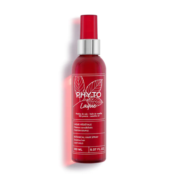 PHYTO PHYTOLAQUE Botanical Hairspray Light Hold 150ml bottle front view on a white background