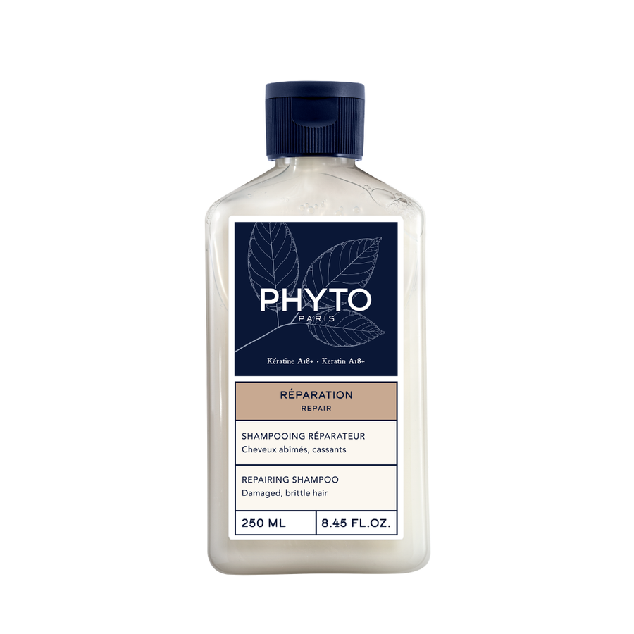 PHYTO REPAIR Shampoo 250ml for damaged, brittle hair, shown in a front view on a white background