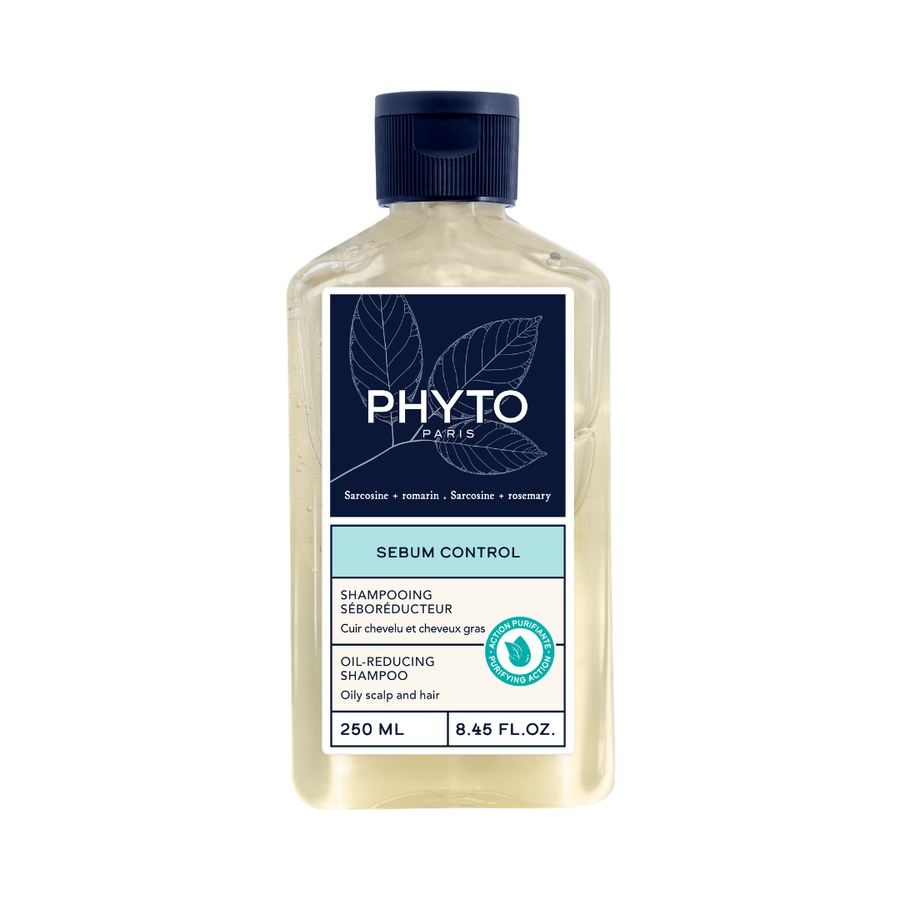 PHYTO SCALP SOLUTION Oil-Reducing Shampoo 250ml bottle, front view on a white background