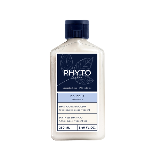 PHYTO SOFTNESS Shampoo 250ml bottle, front view on a white background, highlighting its prebiotics formula