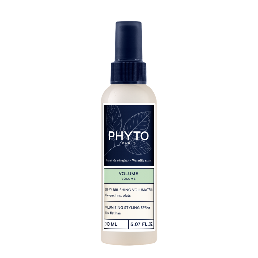 PHYTO VOLUME Volumizing Spray 150ml for fine, flat hair, shown in a front view on a white background