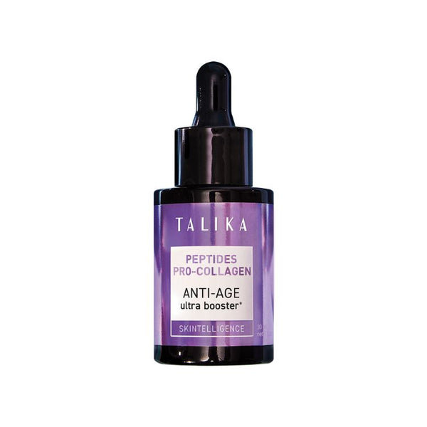 Talika Skintelligence Ultra Booster Anti-age 30ml serum bottle with a dropper on a white background