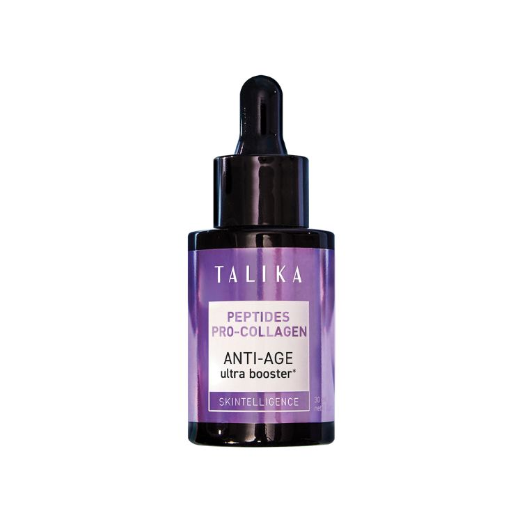 Talika Skintelligence Ultra Booster Anti-age 30ml serum bottle with a dropper on a white background