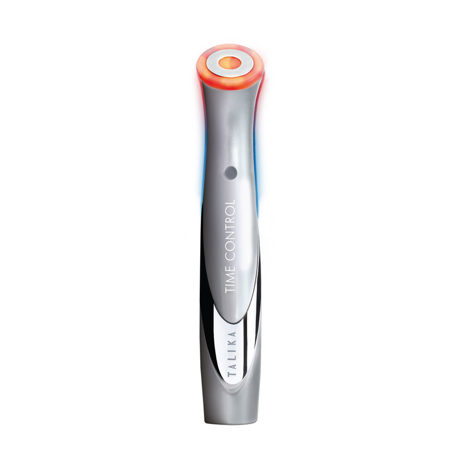 Talika Time Control device with glowing red and blue lights, shown on a white background